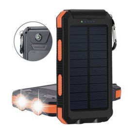 Solar Charger Power Bank With A Capacity Of 16800mAh Or 27000mAh. It's A Portable Charger With QC 3.0 Fast Charging Function And Dual USB Ports. (Option: 27000mAh with no Compass)