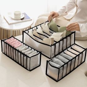Household Underwear Storage Box, Underwear Storage Artifact Sub-format Storage Grid, Socks, Underwear Sorting Box Mesh, Can Be Used For Underwear (Option: 3PCS)